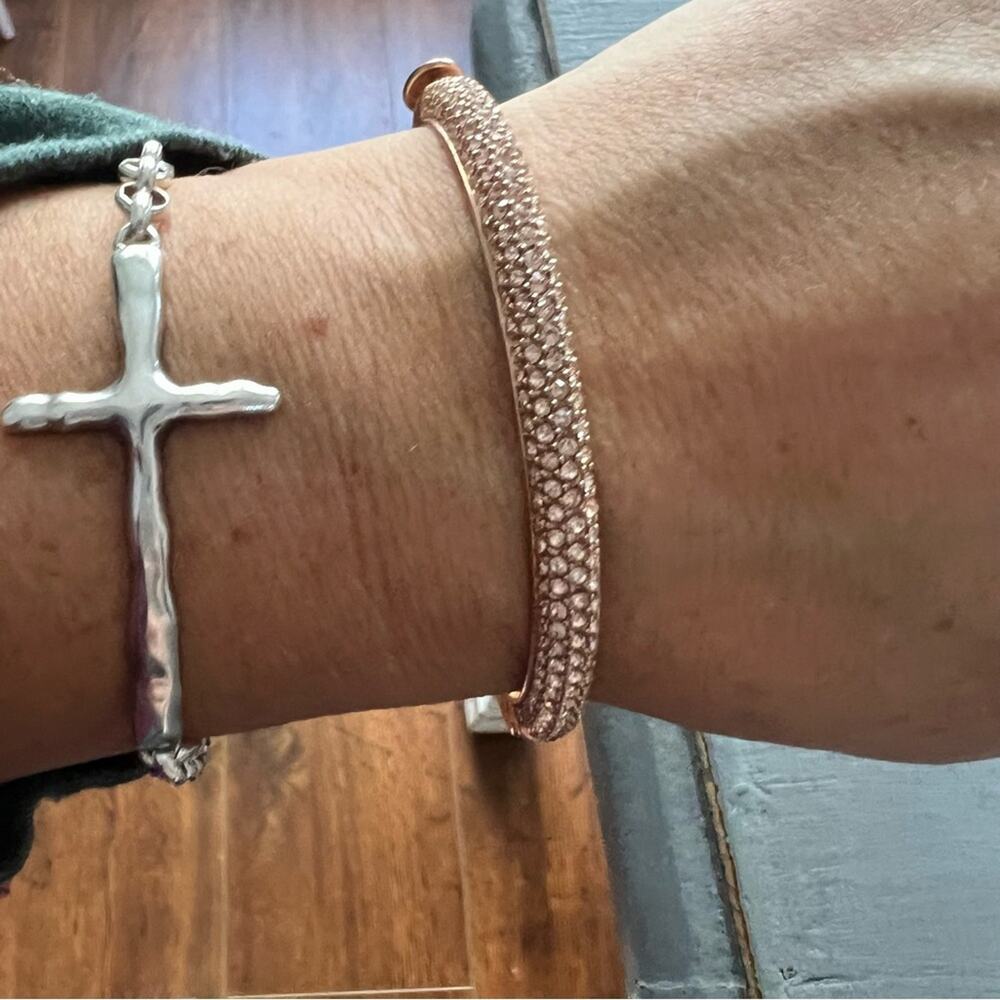 Juicy Couture Rose Gold Hinged Bling Bracelet